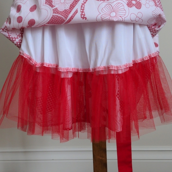 RUBY ROX Polka Dot Floral Strapless Dress - Picture 4 of 5